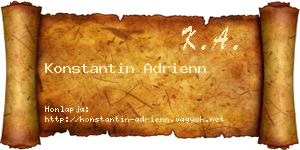 Konstantin Adrienn névjegykártya